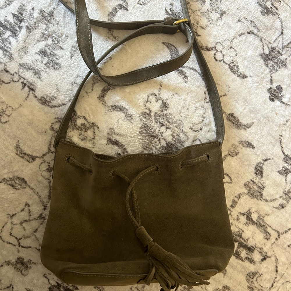 J Crew Suede Bucket Bag